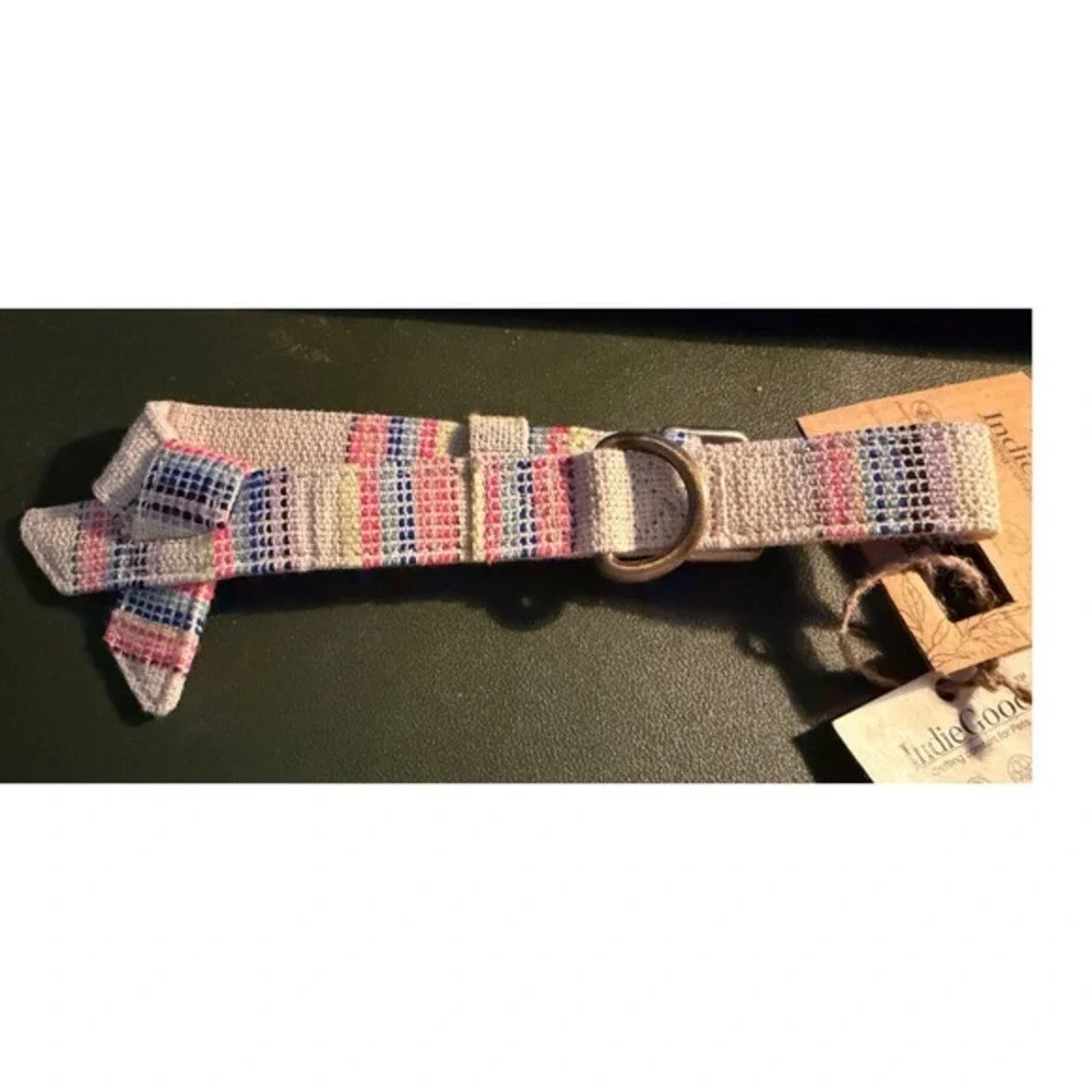 IndieGood Bow Handloom‎ Party Bow tie Collar Small Striped Dog Accessories NWT